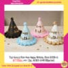 Topi Kerucut Pom-Pom Happy Birthday 20cm