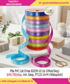 Pita PVC List Emas isi 10Roll/Slop