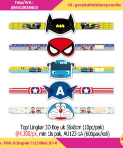 Topi Lingkar 3D Boy uk 56x8cm (10pc pak)