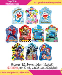 Undangan SL01 Boy uk 11x8cm (10pc pak)