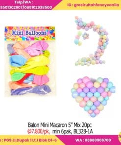 Balon Mini Macaron 5'' Mix 20 pc
