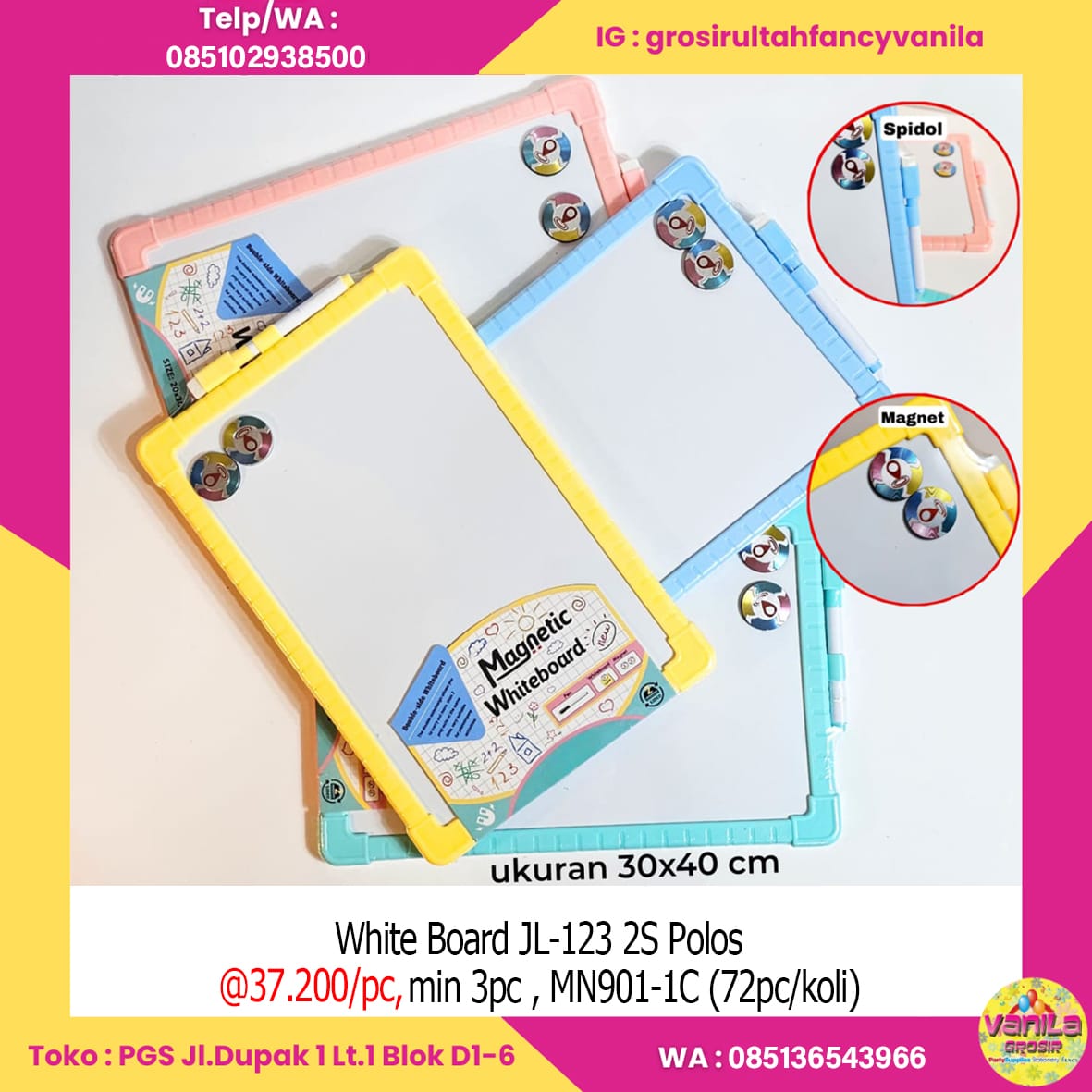 White Board JL-123 2S Polos