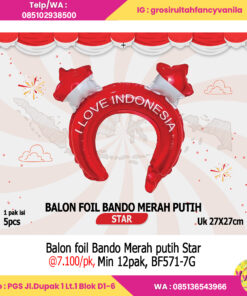 Balon Foil Bando Merah Putih Star
