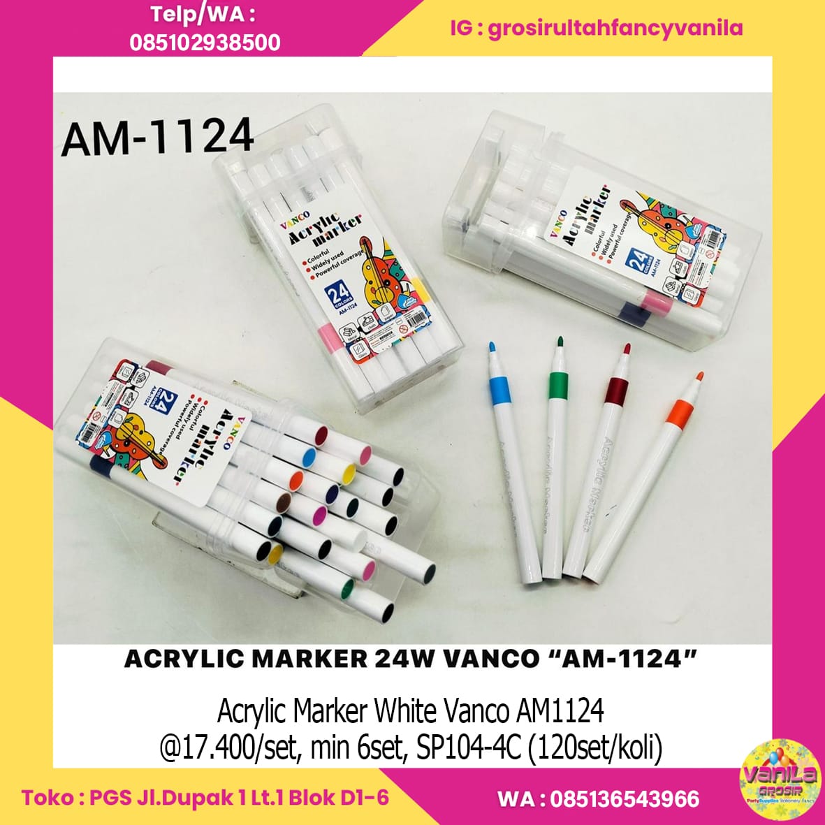 Acrylic Marker White Vanco AM1124