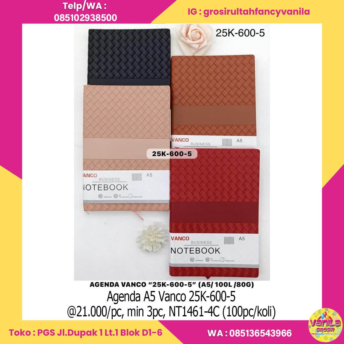 Agenda A5 Vanco 25K-600-5