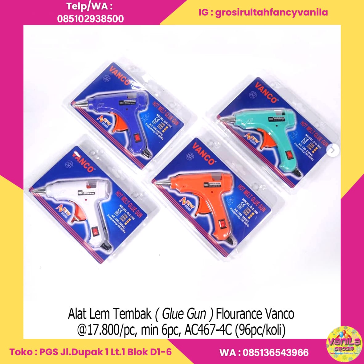 Alat Lem Tembak ( Glue Gun ) Flourance Vanco