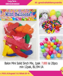 Balon Mini Solid 5inch Mix