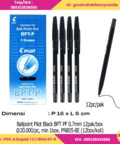 Ballpoint Pilot Black BPT PF 0.7mm 12pak