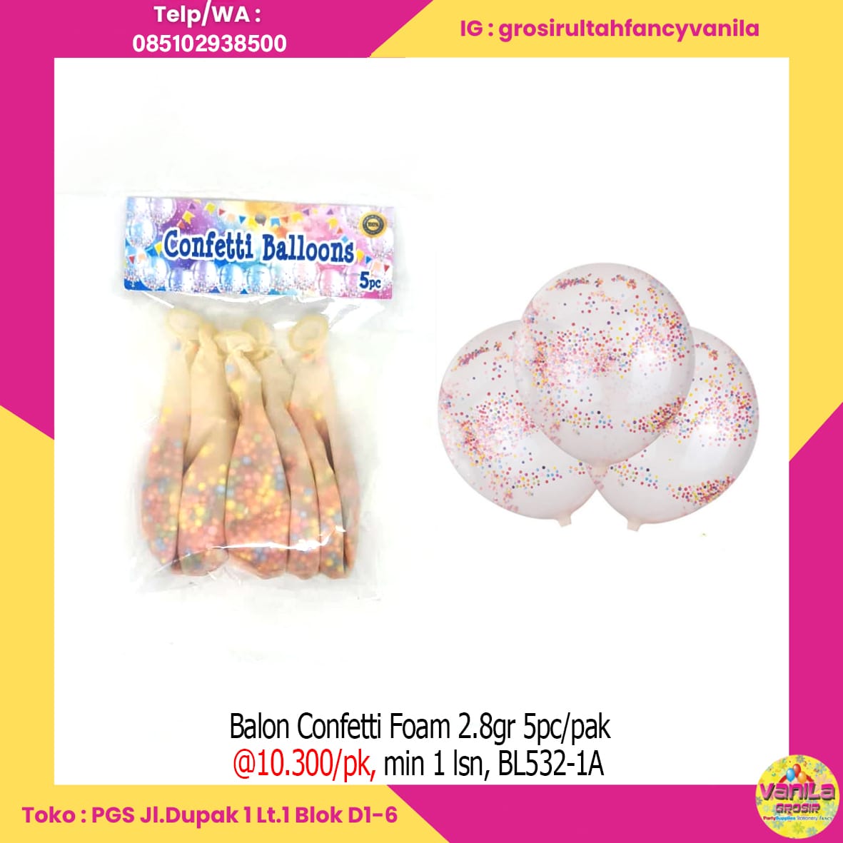 Balon Confetti Foam