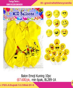 Balon Emoji Kuning 10pc