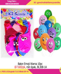 Balon Emoji Warna 10pc