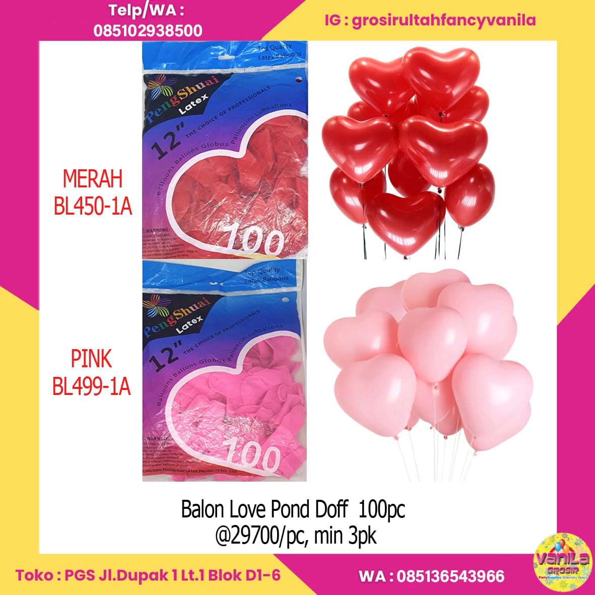 Balon Love Pond Doff