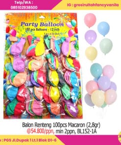 Balon Renteng 100pcs Macaron (2,8gr)