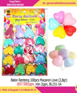 Balon Renteng 100pcs Macaron Love (2,8gr)