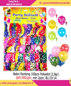 Balon Renteng 100pcs Polkadot (2,8gr)
