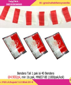 Bendera Plastik Merah Putih + Tali 5m