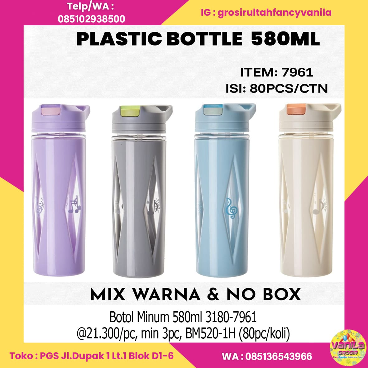 Botol Minum 580ml 3180-7961