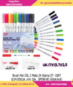 Brush Pen ESL 2 Mata 24 Warna DT -1897