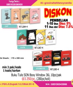 Buku Tulis SON Boxy Window 36L