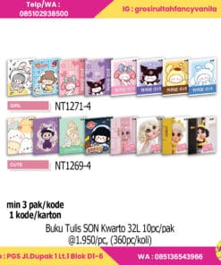 Buku Tulis SON Kwarto 32L NT1271, NT1269