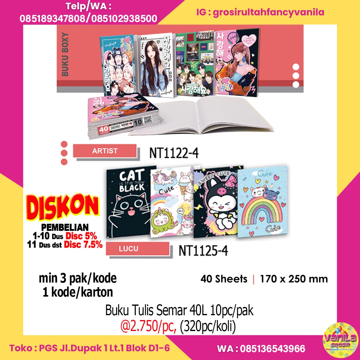Buku Tulis Semar 40L