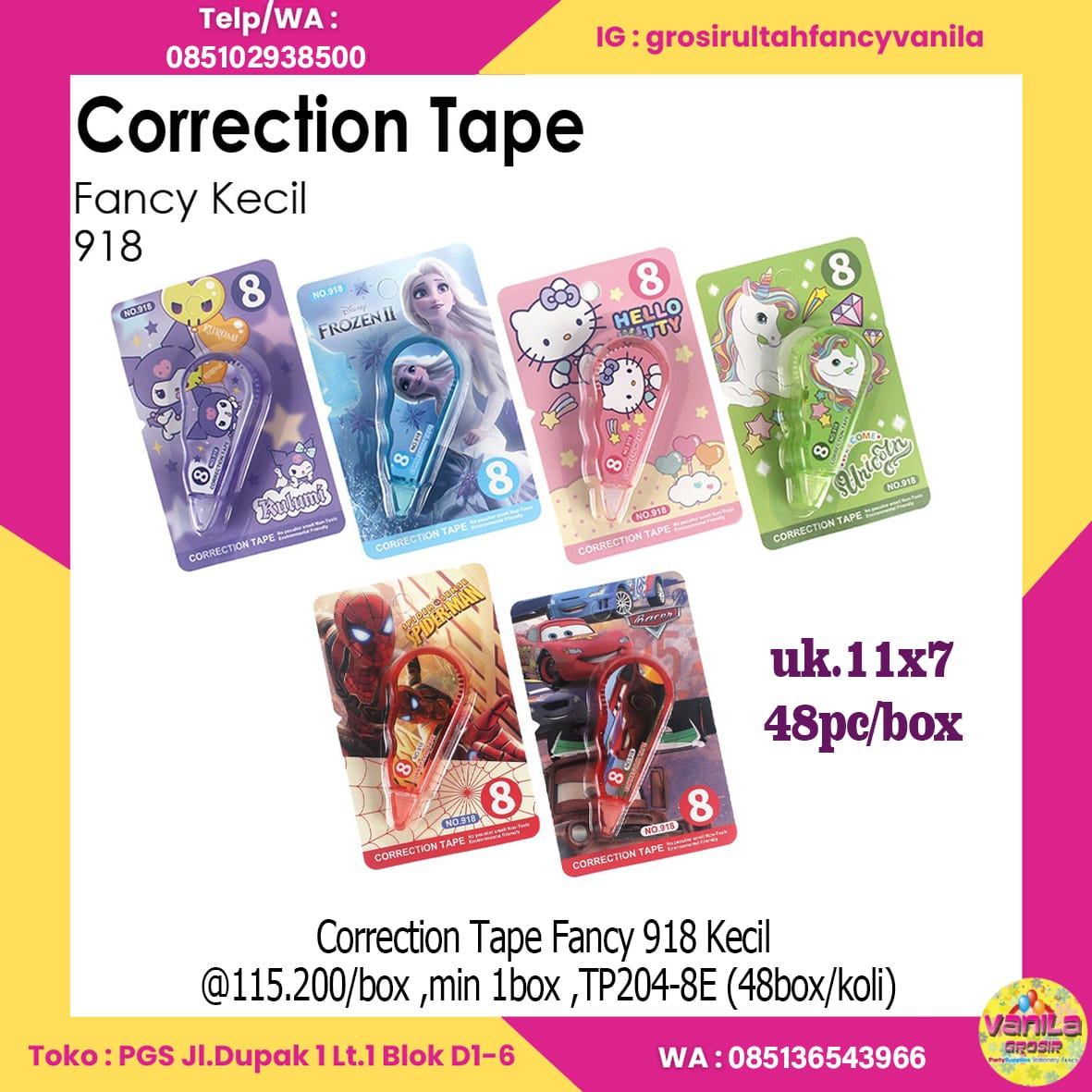 Correction Tape Fancy 918 Kecil