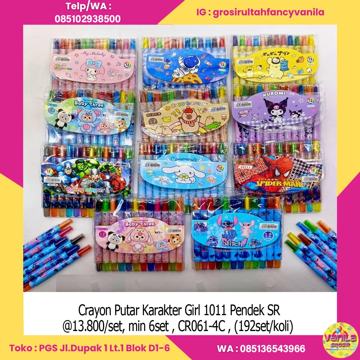 Crayon Putar Karakter