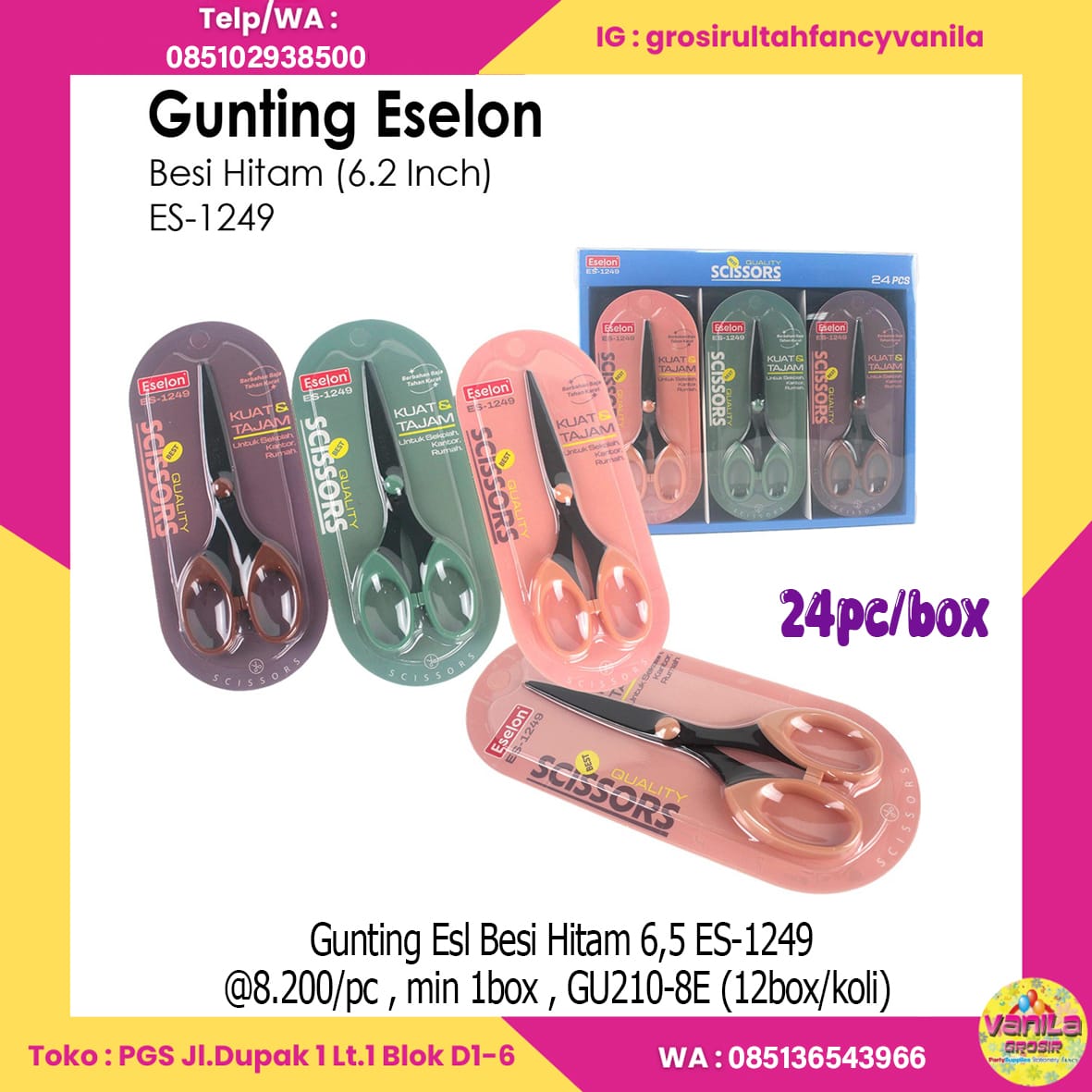 Gunting ESL Besi Hitam 6,5 ES-1249