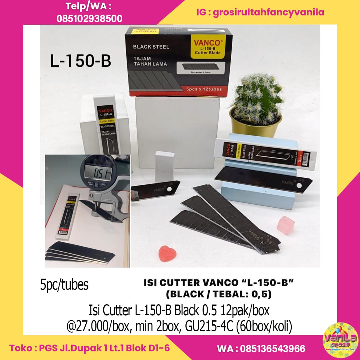 Isi Cutter L-150-B Black 0.5 12pak