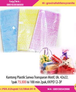 Kantong Plastik Sanwa Transparan Motif, Uk. 42x22