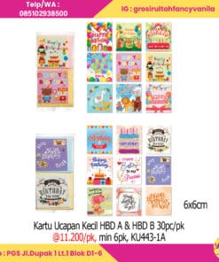 Kartu Ucapan Kecil HBD A & HBD B 30pc