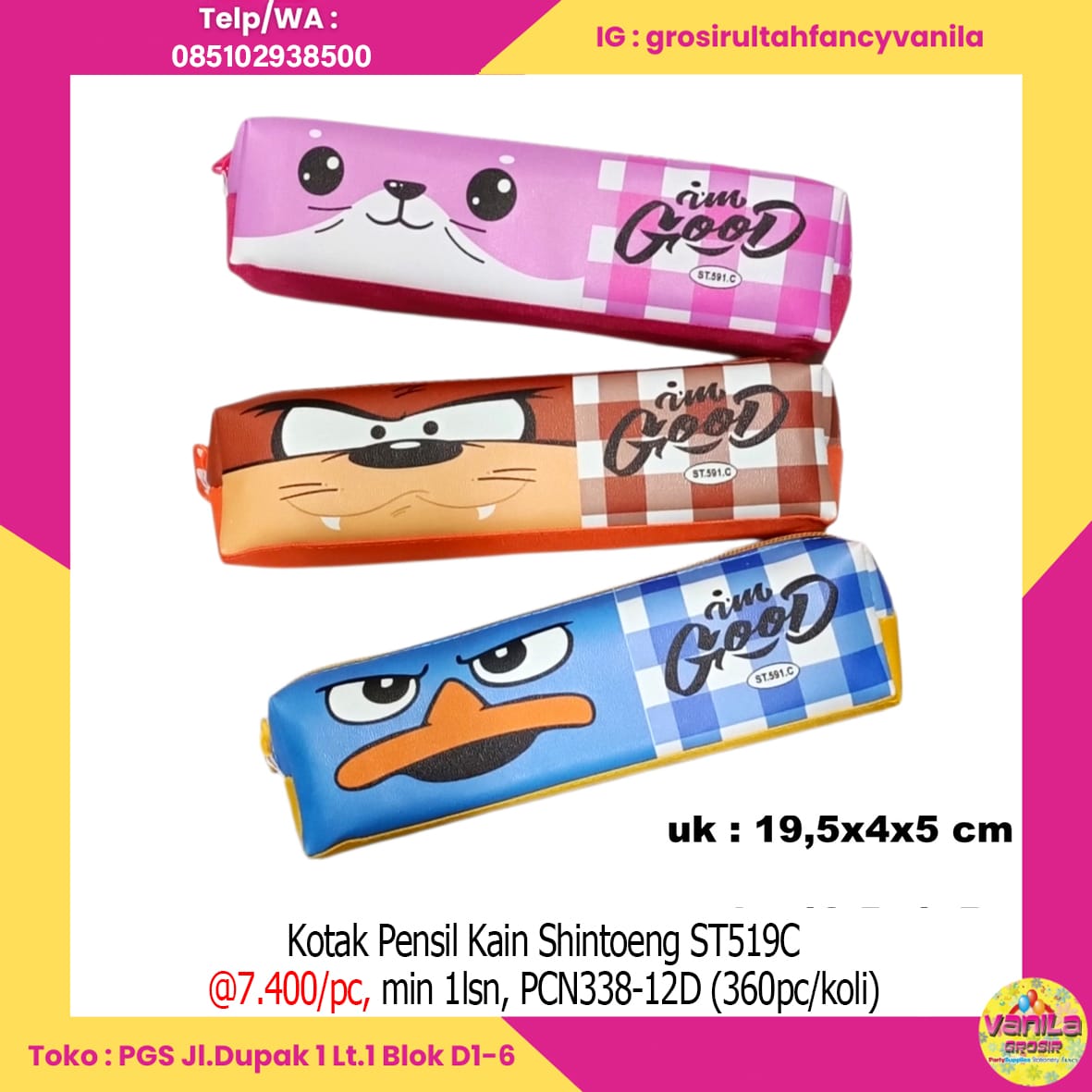 Kotak Pensil Kain Shintoeng ST519C