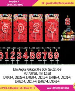 Lilin Angka Polkadot