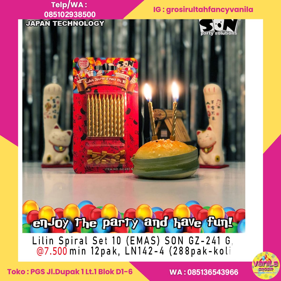 Lilin Spiral Set 10 (EMAS) SON GZ-241 G