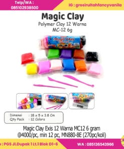 Magic Clay Exis 12 Warna MC12 6gram