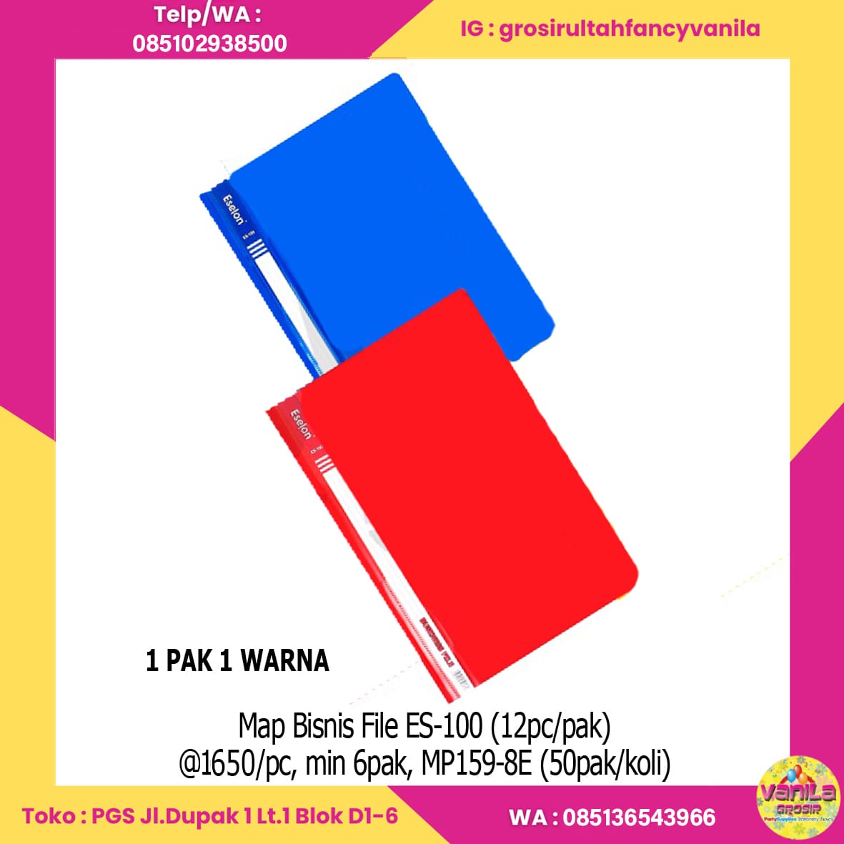 Map Bisnis File ES-100 (12pc pak)