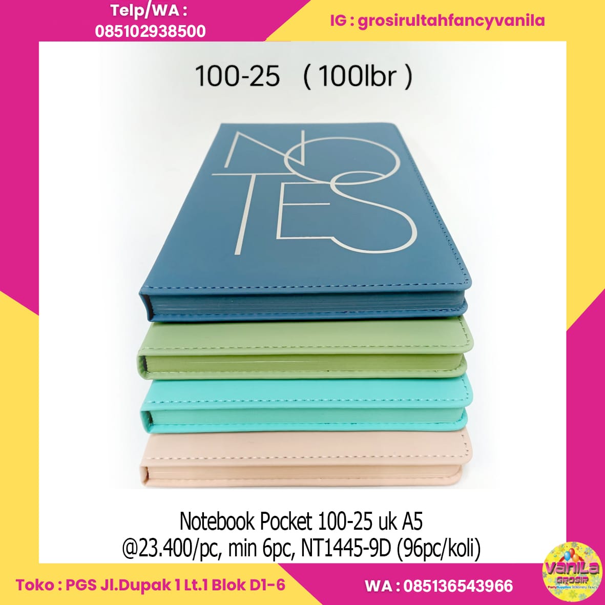 Notebook Pocket 100-25 uk A5