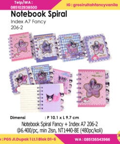 Notebook Spiral Fancy + Index A7 206-2