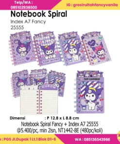 Notebook Spiral Fancy + Index A7