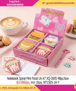 Notebook Spiral Mini Food Uk A7