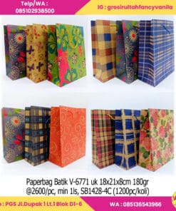 Paperbag Batik V-6771 uk 18x21x8cm 180gr