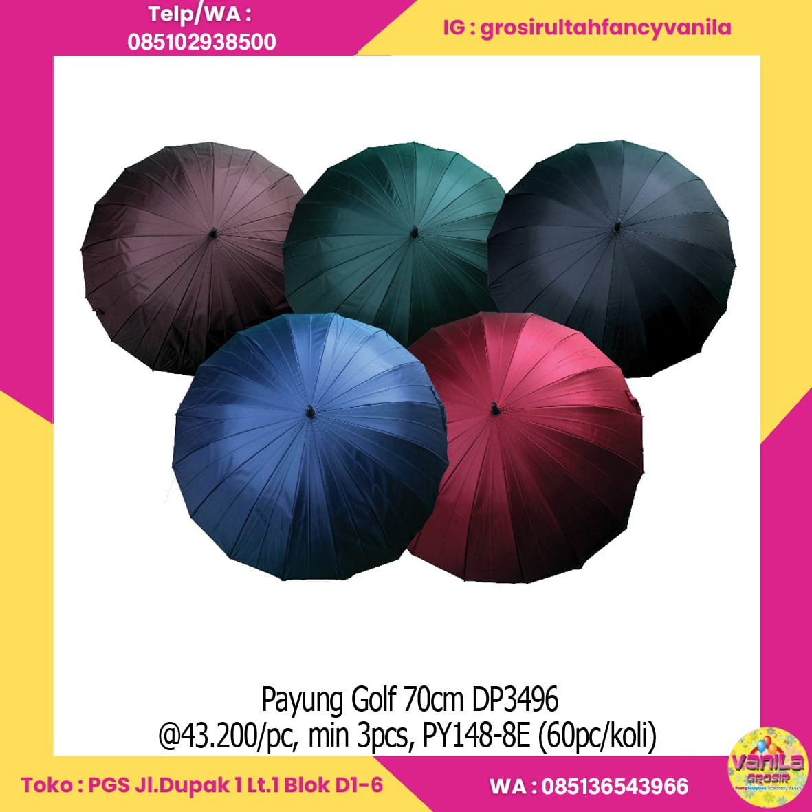Payung Golf 70cm DP3496