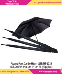 Payung Polos Jumbo Hitam 118B HS-101B