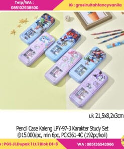 Pencil Case Kaleng LPY-97-3 Karakter Study Set