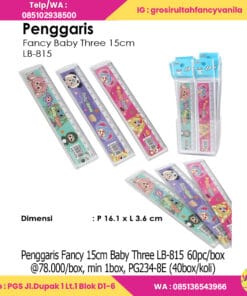 Penggaris Fancy 15cm Baby Three LB-815 60set