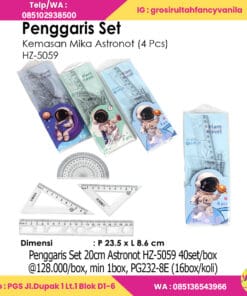 Penggaris Set 20cm Astronot HZ-5059 40set