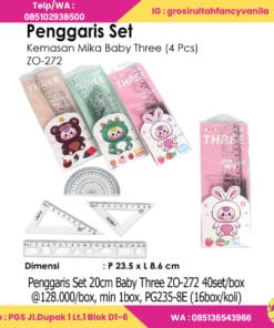 Penggaris Set 20cm Baby Three ZO-272 40set
