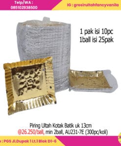Piring Ultah Kotak Batik