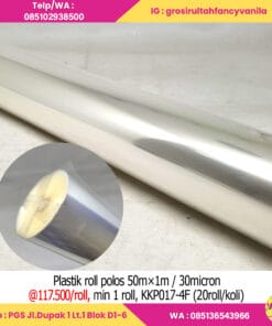 Plastik roll polos 50m×1m 30micron