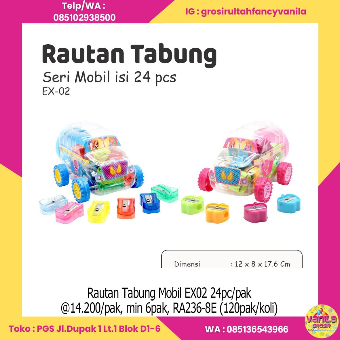 Rautan Tabung Mobil EX02 24pc
